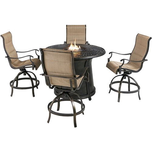 Traditions 5 Piece High Top Fire Pit Dining Set - Image 11
