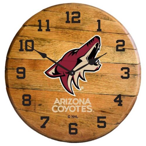Imperial-Arizona-Coyotes-Oak-Barrel-Clock2