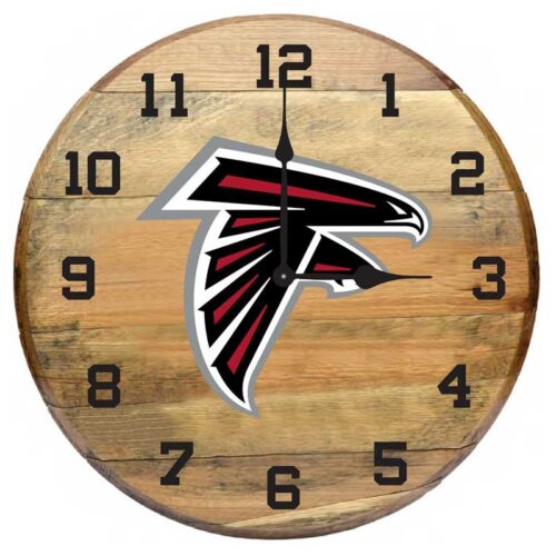 Imperial-Atlanta-Falcons-Oak-Barrel-Clock2