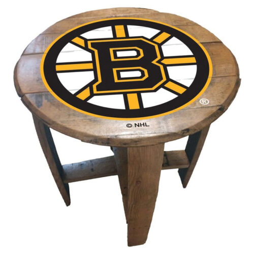 Imperial-Boston-Bruins-Oak-Barrel-End-Table2