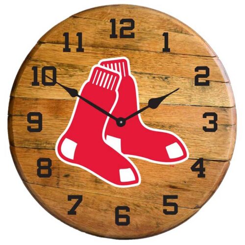 Imperial-Boston-Red-Sox-Oak-Barrel-Clock2