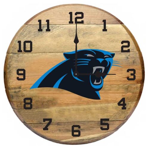 Imperial-Carolina-Panthers-Oak-Barrel-Clock2