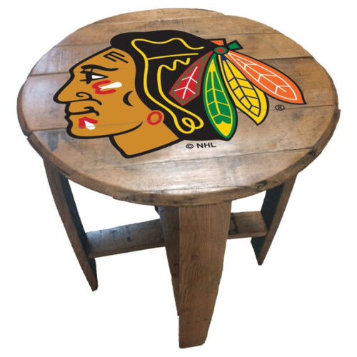 Imperial-Chicago-Blackhawks-Oak-Barrel-End-Table2