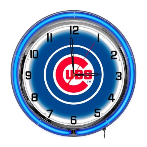 Imperial Chicago Cubs 18 Neon Clock