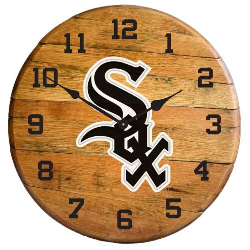 Imperial-Chicago-White-Sox-Oak-Barrel-Clock2