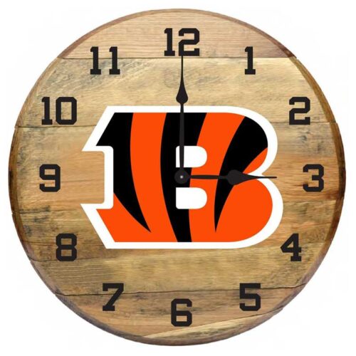 Imperial-Cincinnati-Bengals-Oak-Barrel-Clock2