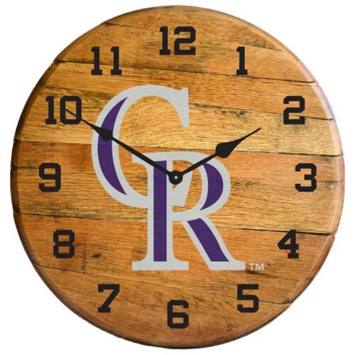Imperial-Colorado-Rockies-Oak-Barrel-Clock2