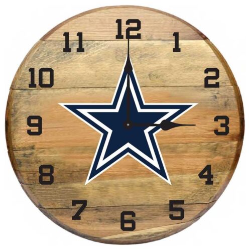 Imperial-Dallas-Cowboys-Oak-Barrel-Clock2