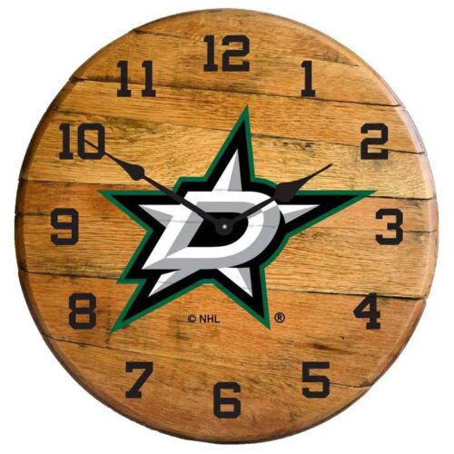 Imperial-Dallas-Stars-Oak-Barrel-Clock2