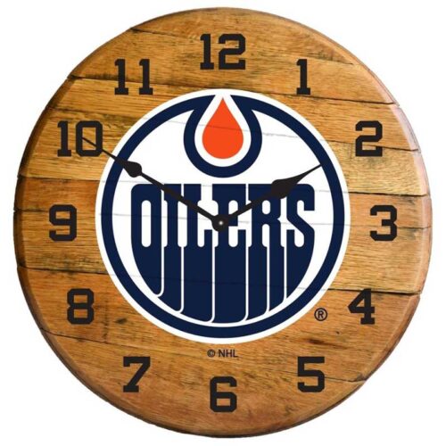 Imperial-Edmonton-Oilers-Oak-Barrel-Clock2