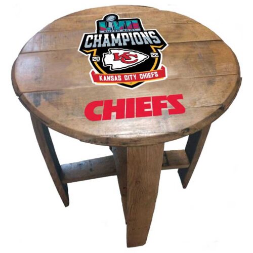 Imperial-Kansas-City-Chiefs-Oak-Barrel-End-Table2