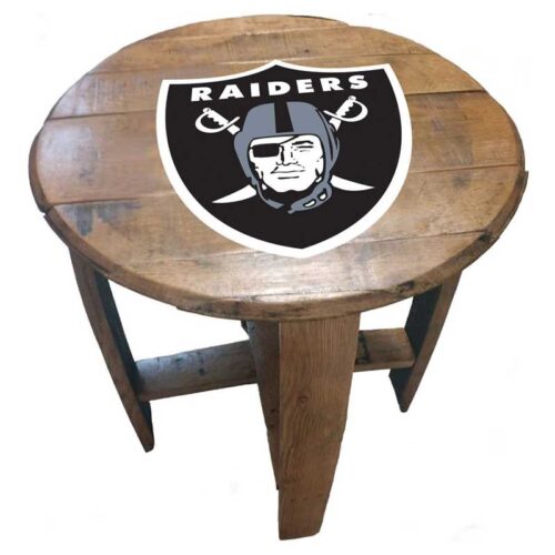 Imperial-Las-Vegas-Raiders-Oak-Barrel-End-Table2