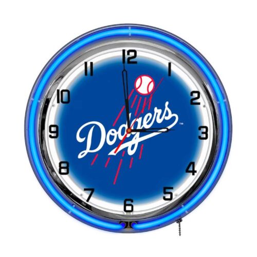 Imperial Los Angeles Dodgers 18 Neon Clock 2