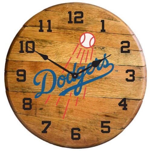 Imperial-Los-Angeles-Dodgers-Oak-Barrel-Clock2
