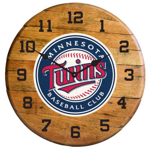 Imperial-Minnesota-Twins-Oak-Barrel-Clock2