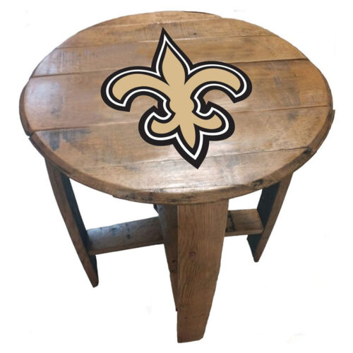 Imperial-New-Orleans-Saints-Oak-Barrel-End-Table2
