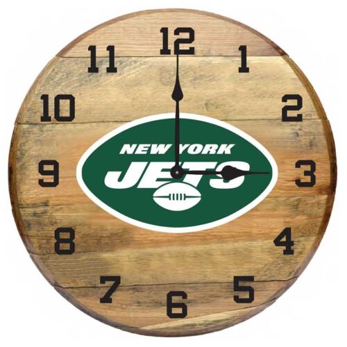 Imperial-New-York-Jets-Oak-Barrel-Clock2