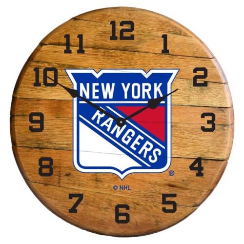 Imperial-New-York-Rangers-Oak-Barrel-Clock2