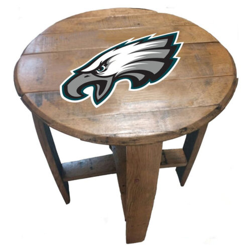 Imperial-Philadelphia-Eagles-Oak-Barrel-End-Table2