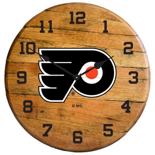 Imperial-Philadelphia-Flyers-Oak-Barrel-Clock2