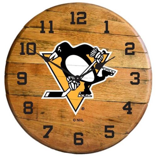 Imperial-Pittsburgh-Penguins-Oak-Barrel-Clock2
