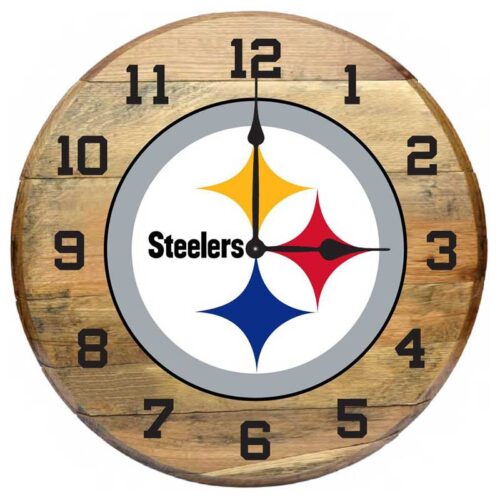 Imperial-Pittsburgh-Steelers-Oak-Barrel-Clock2