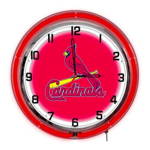 Imperial St Louis Cardinals 18 Neon Clock