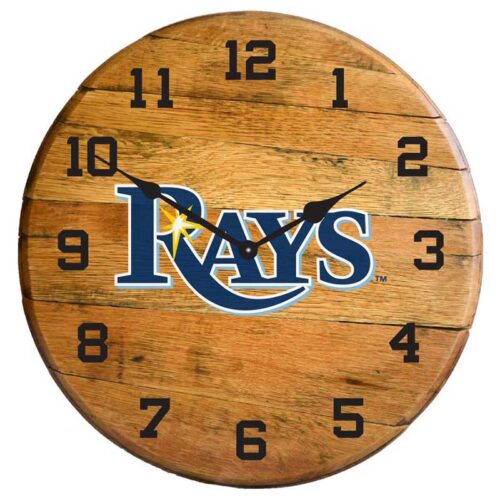 Imperial-Tampa-Bay-Devil-Rays-Oak-Barrel-Clock2
