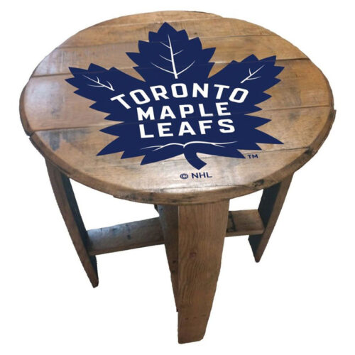 Imperial-Toronto-Maple-Leafs-Oak-Barrel-End-Table2