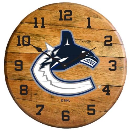 Imperial-Vancouver-Canucks-Oak-Barrel-Clock2