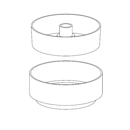 Paramount 004-762-2930-02 Gray Paralevel Pour-A-Lid Cover 1