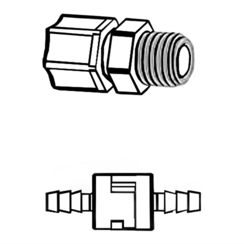 Paramount 005-401-2503-00 Clear O3 .25" MPT Check Valve