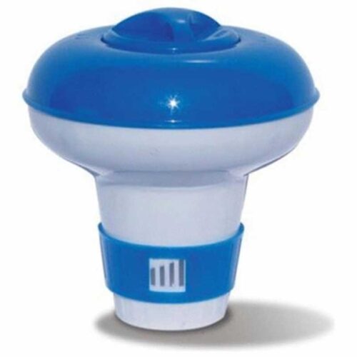 PoolStyle-PS033B-Deluxe-Series-Blue-and-White-Floating-1-Tab-Dispensor