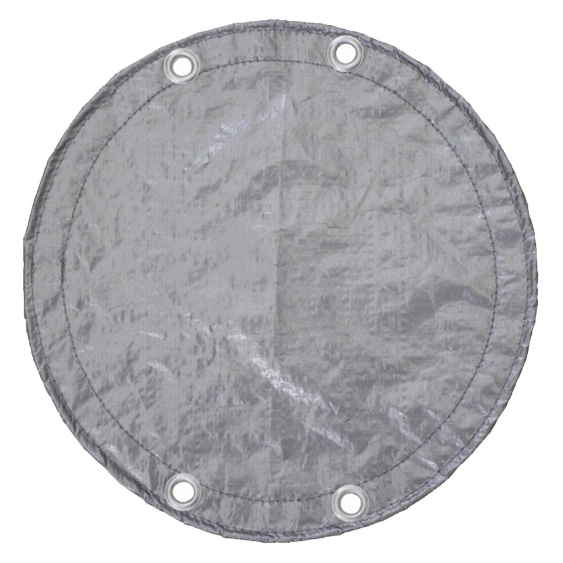 PoolTux 1232ASBL Silver and Black 28' Round Cover 1
