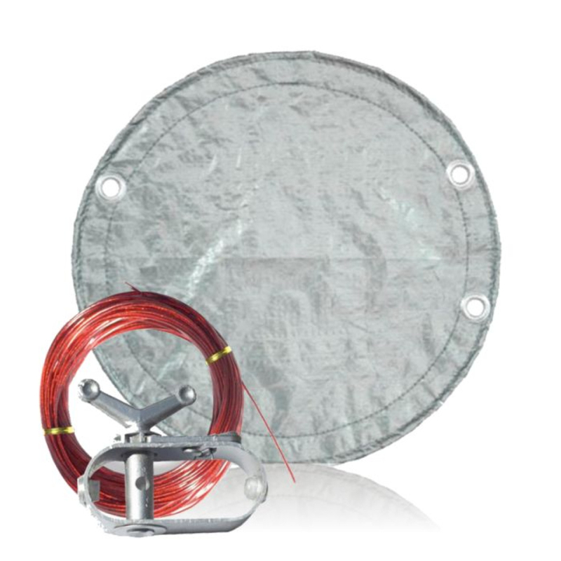 PoolTux 1232ASBL Silver and Black 28' Round Cover 2