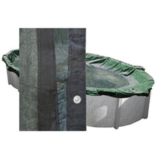 PoolTux MWC28 27/28' Round Above Ground Mesh Winter Cover 1