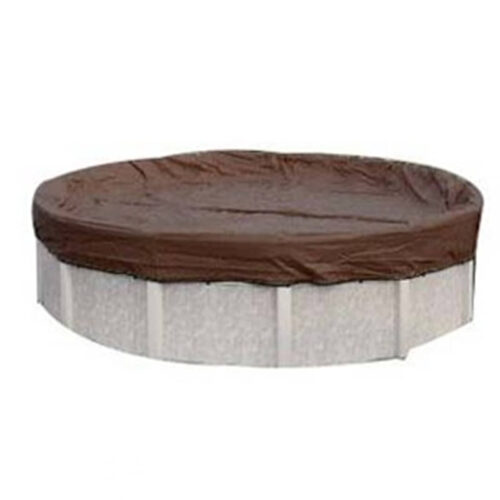 PoolTux BB0015 Brown and Black 15' Round Winter Cover