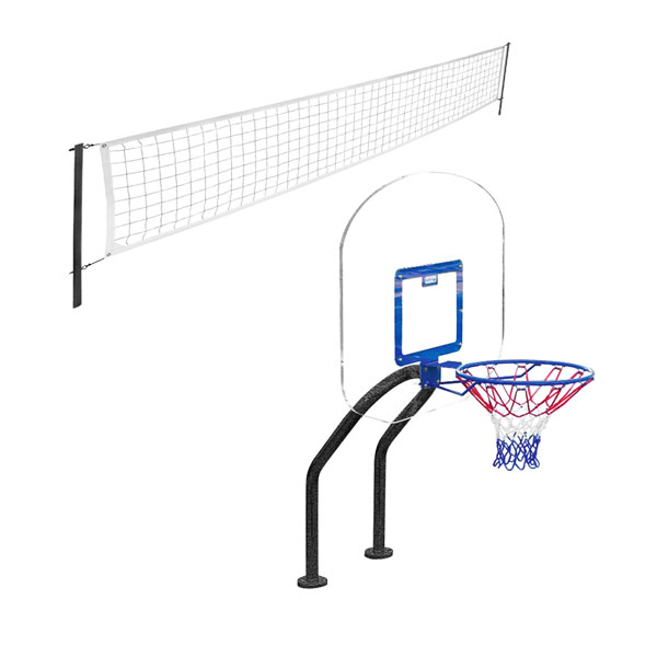 X2 Basketball Goal and Volleyball Combo