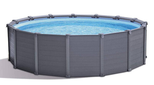 18 Round 52 Deep Premium Graphite Above Ground Pool Kit