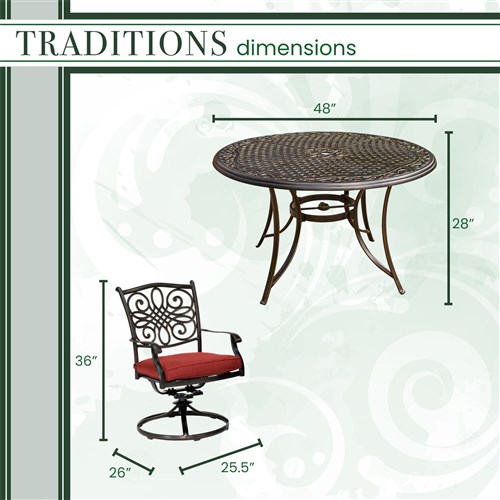 Traditions 5 Piece Dining Set - Image 24