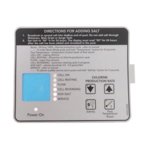 Zodiac R0404400 Aquapure Sanitizers Bottom Control Box Decal 1