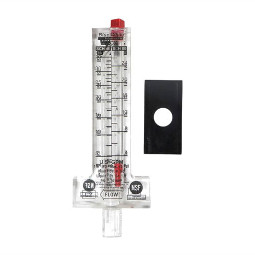 Blue-White F30100P F300 Horizon 1" Pipe Size 5 to 35 GPM Sched 40/4 to 26 GPM Sched 80 Flowmeter