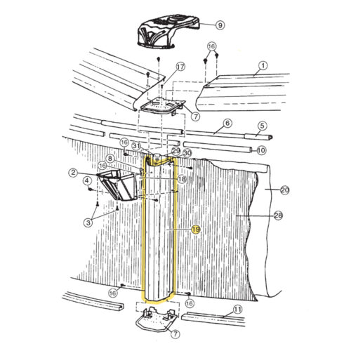 Century Above Ground Replacement 7" Vertical 52"