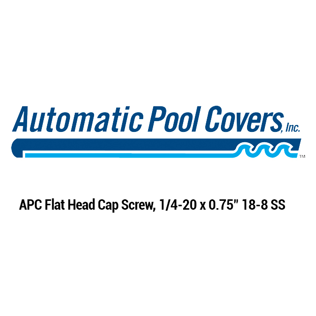APC Flat Head Cap Screw, 1/4-20 x 0.75" 18-8 SS