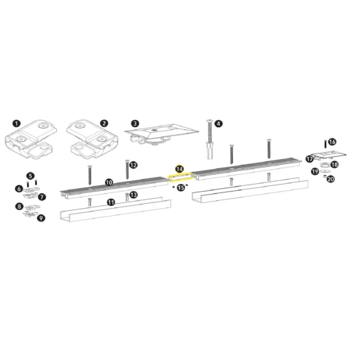 APC MC0684 Square Locking Track Splice