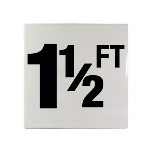Inlays C610015 6 In. Smooth Ceramic 1 1/2FT Depth Marker Tile 1