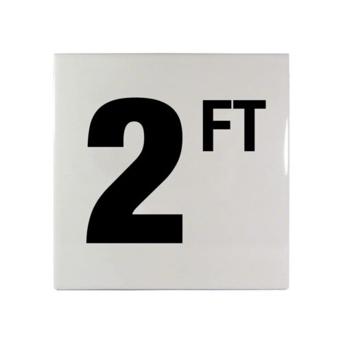 Inlays C610020 6 In. Smooth Ceramic 2FT Depth Marker Tile 1