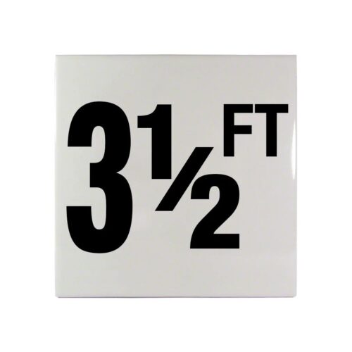 Inlays C610035 6 In. Smooth Ceramic 3 1/2FT Depth Marker Tile 1