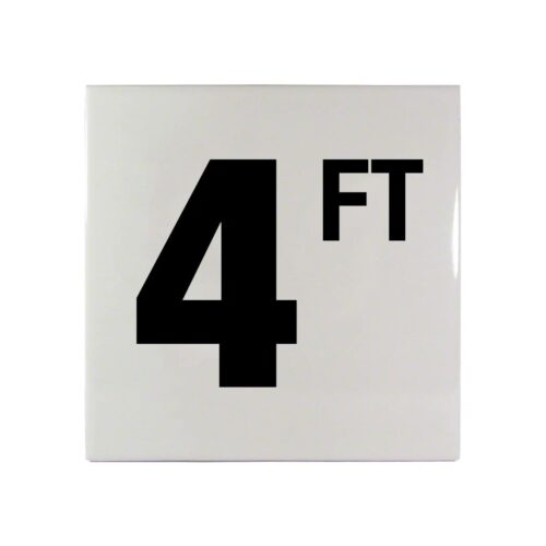 Inlays C610040 6 In. Smooth Ceramic 4FT Depth Marker Tile 1