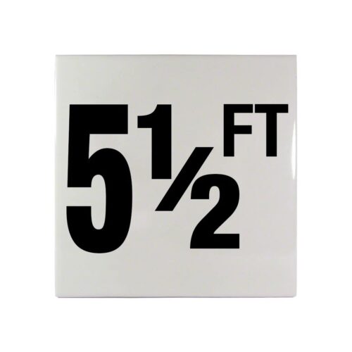 Inlays C610055 6 In. Smooth Ceramic 5 1/2FT Depth Marker Tile 1